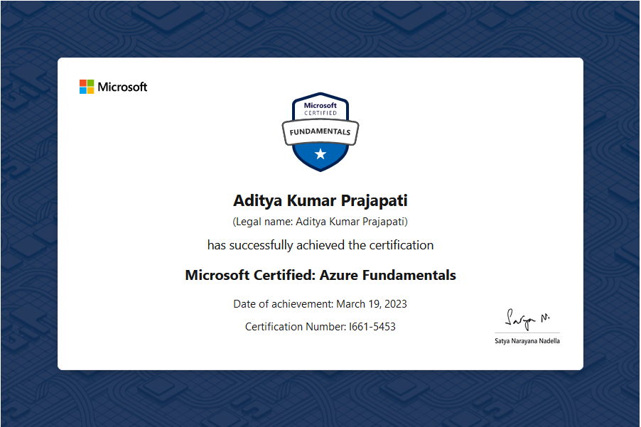 AI-900 certificate